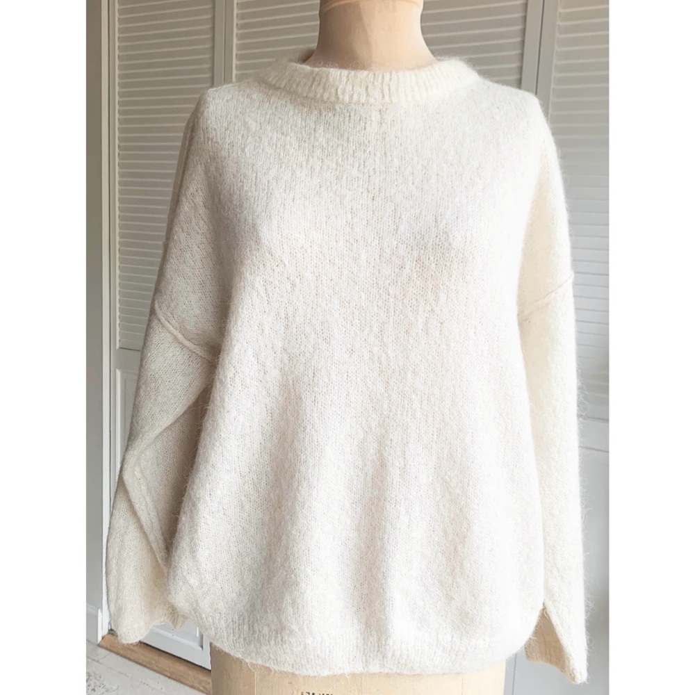 Free People Ivory Angelic Pullover Sweater